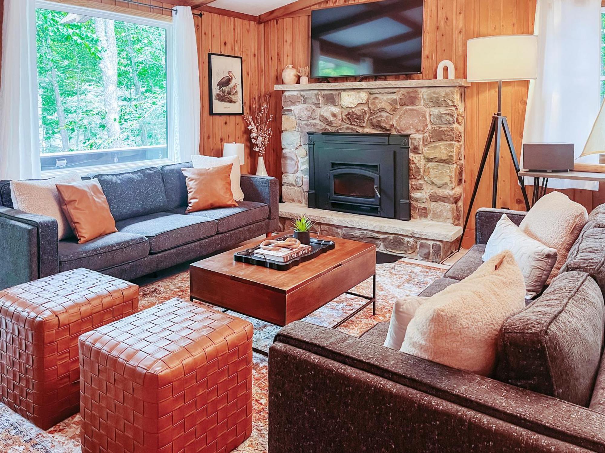 Stylish And Cozy Cabin, Walking Distance To Big Bass Lake Gouldsboro ภายนอก รูปภาพ